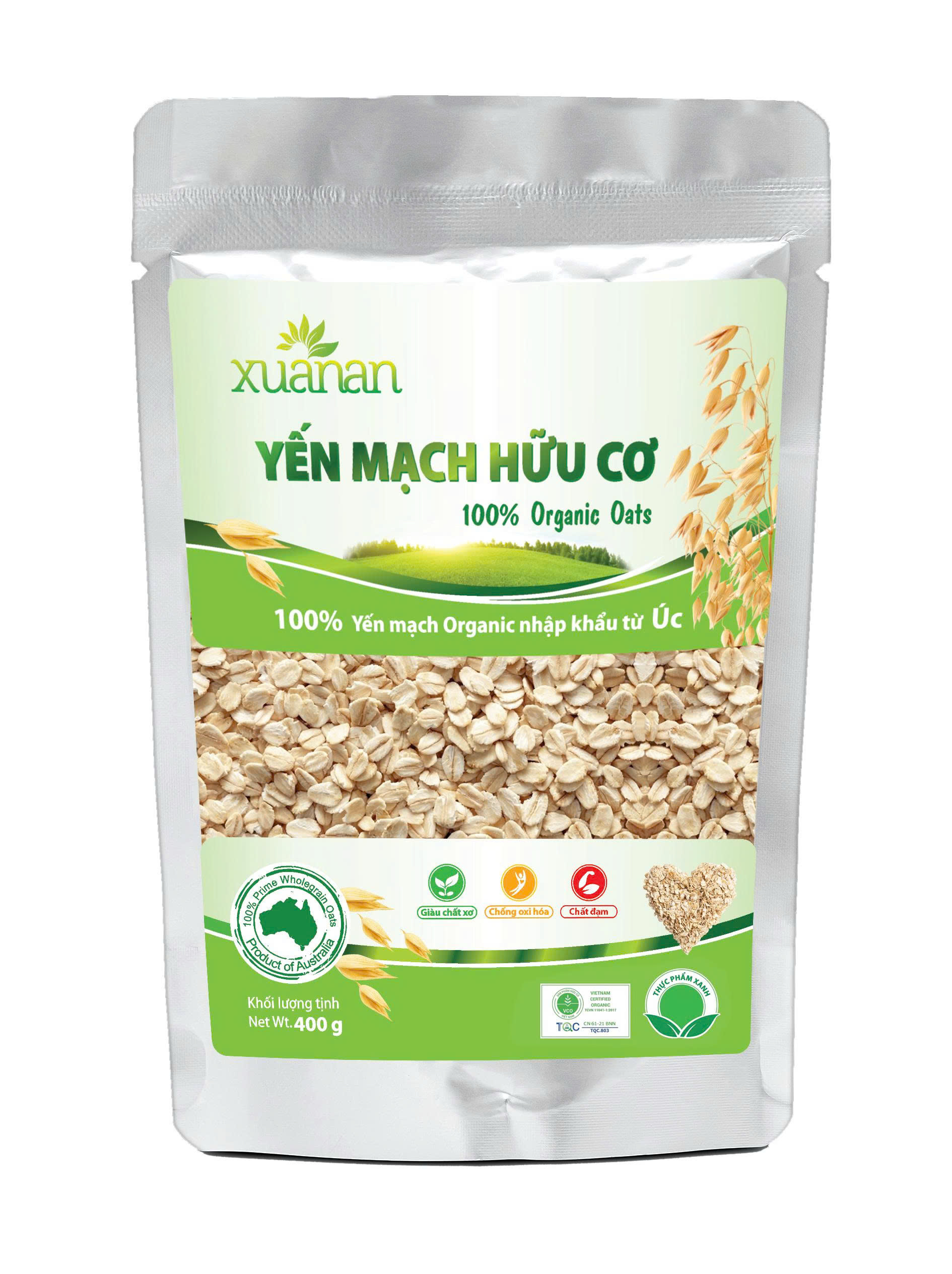 Yến Mạch Hữu Cơ Túi 400g