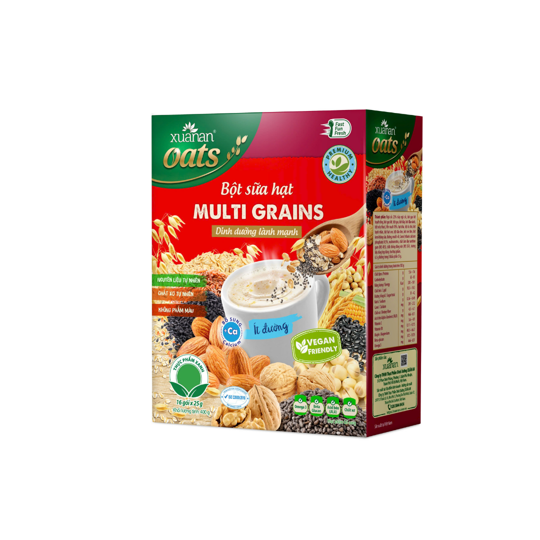 Bột Sữa Hạt Multi Grains Hộp 400g (25g x 16 gói)